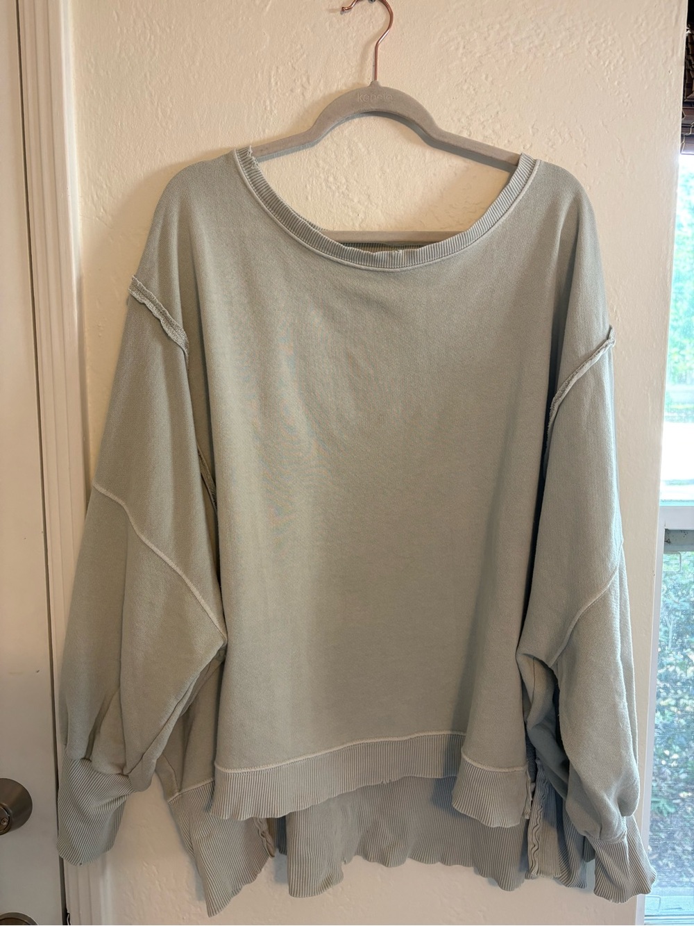 We The Free Pale Sage Green Crewneck Sweatshirt